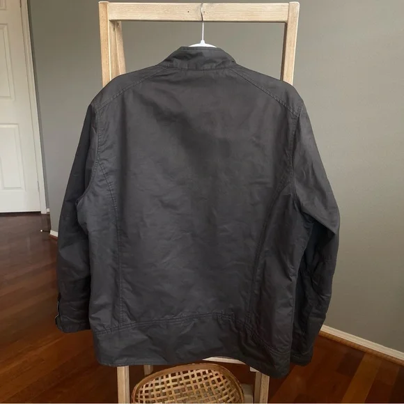 KUHL Kaffe Racer Jacket Charcoal Gray Quilted Full Zip Men L Outdoor Minimalist - Picture 11 of 12